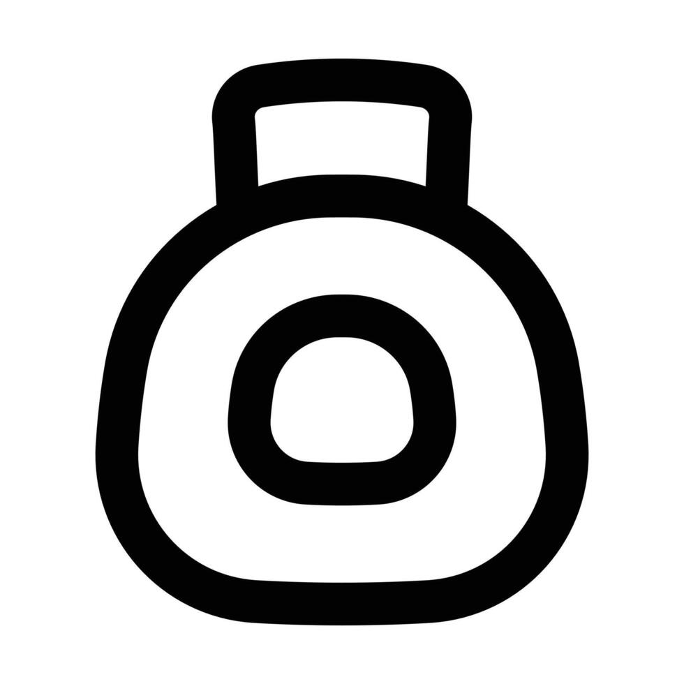 kettlebell icon design in filled and outlined style vector