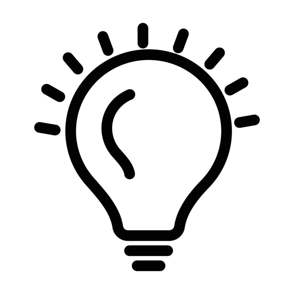 light bulb icon design in filled and outlined style vector