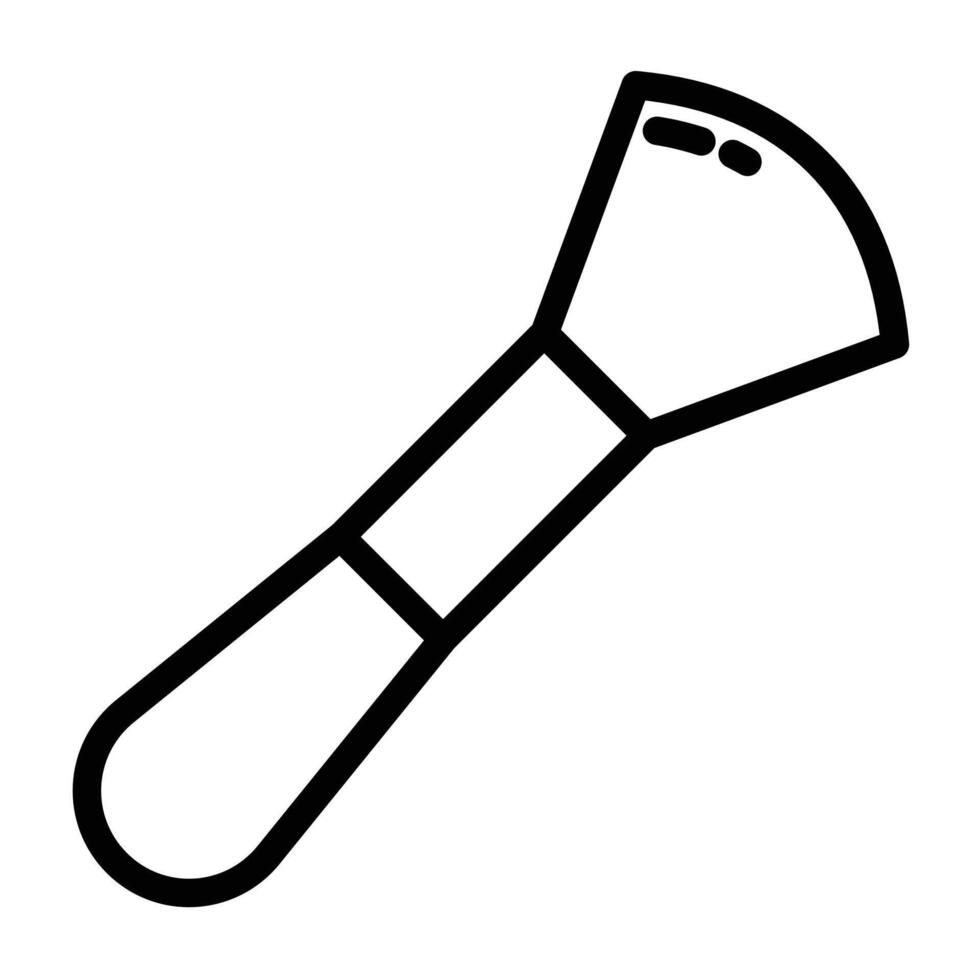 makeup brush icon design in filled and outlined style vector