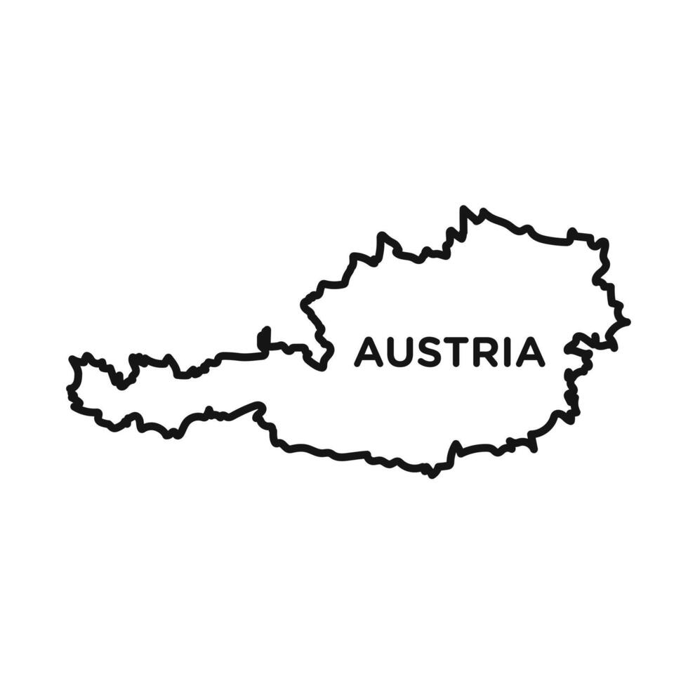 map of Austria icon vector