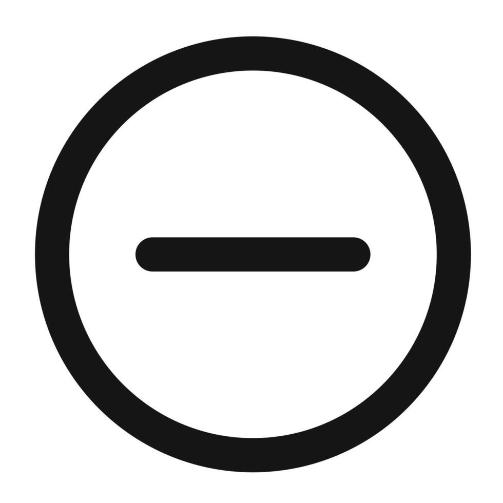 negative sign icon vector