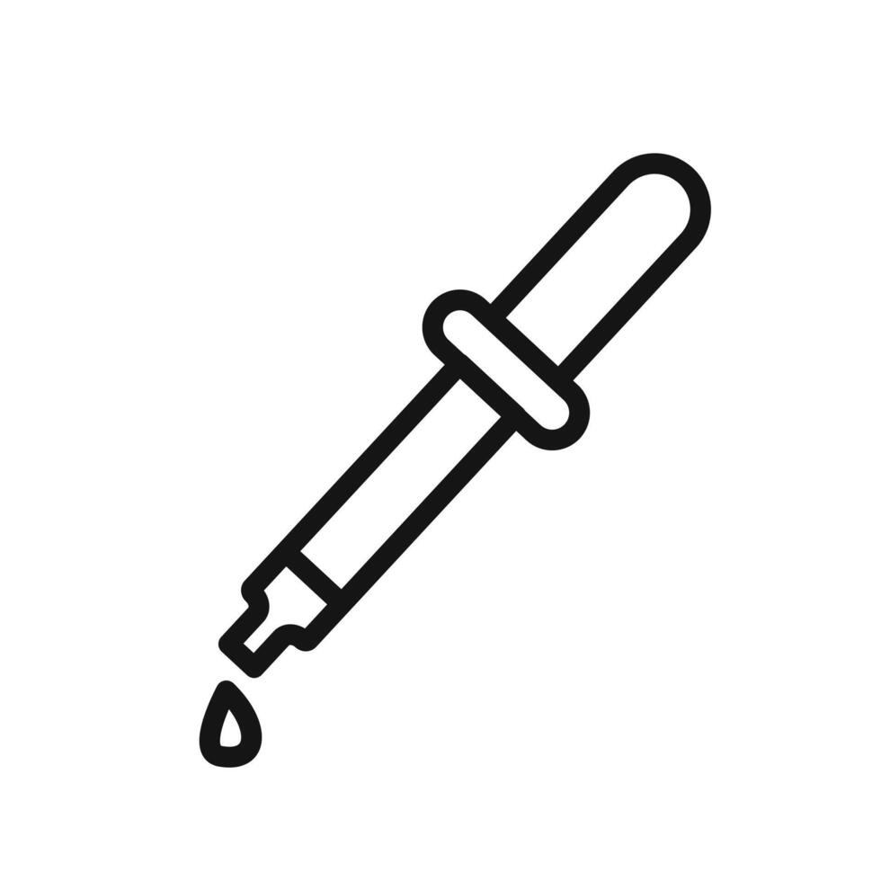 pipette icon outline vector