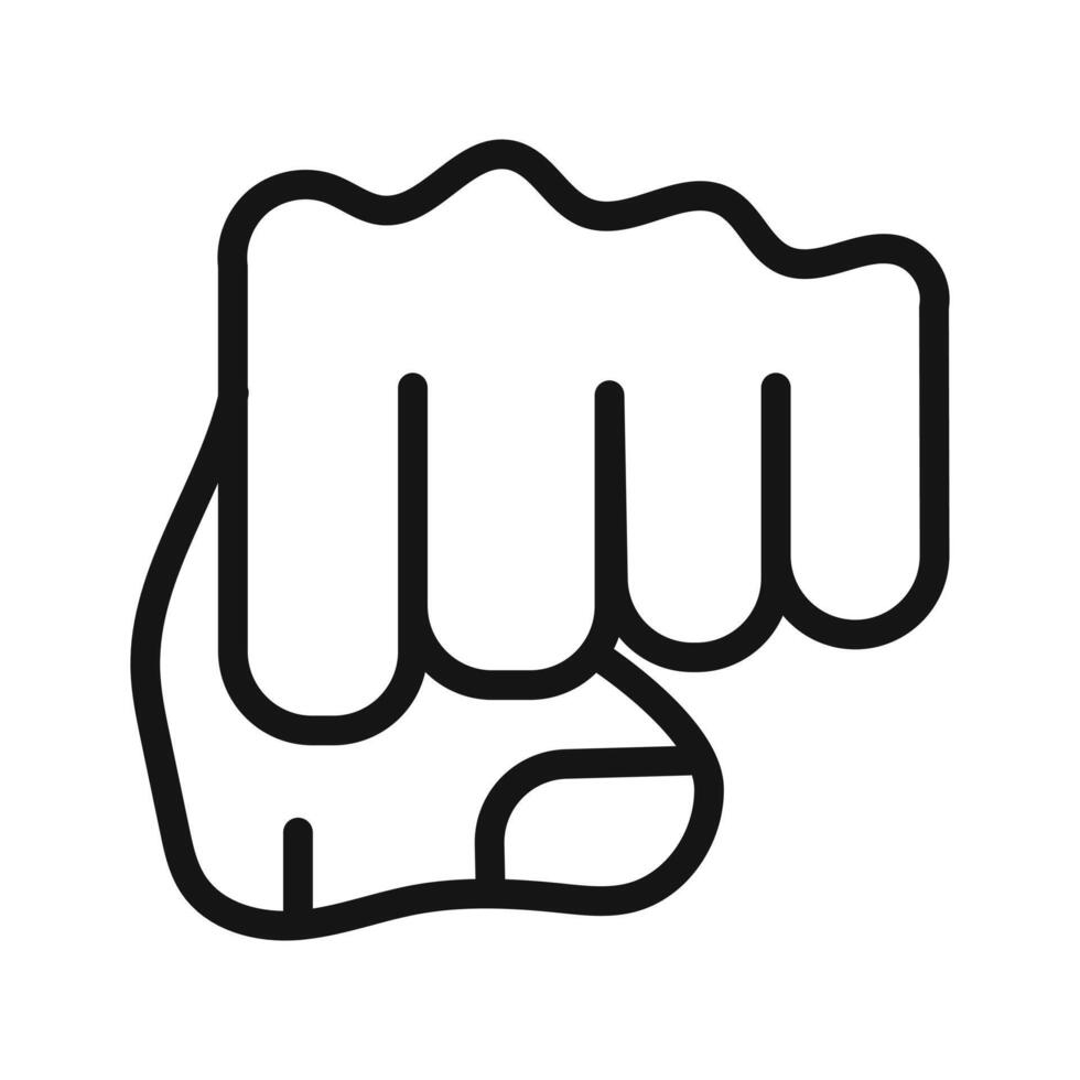 punch fist hand icon vector