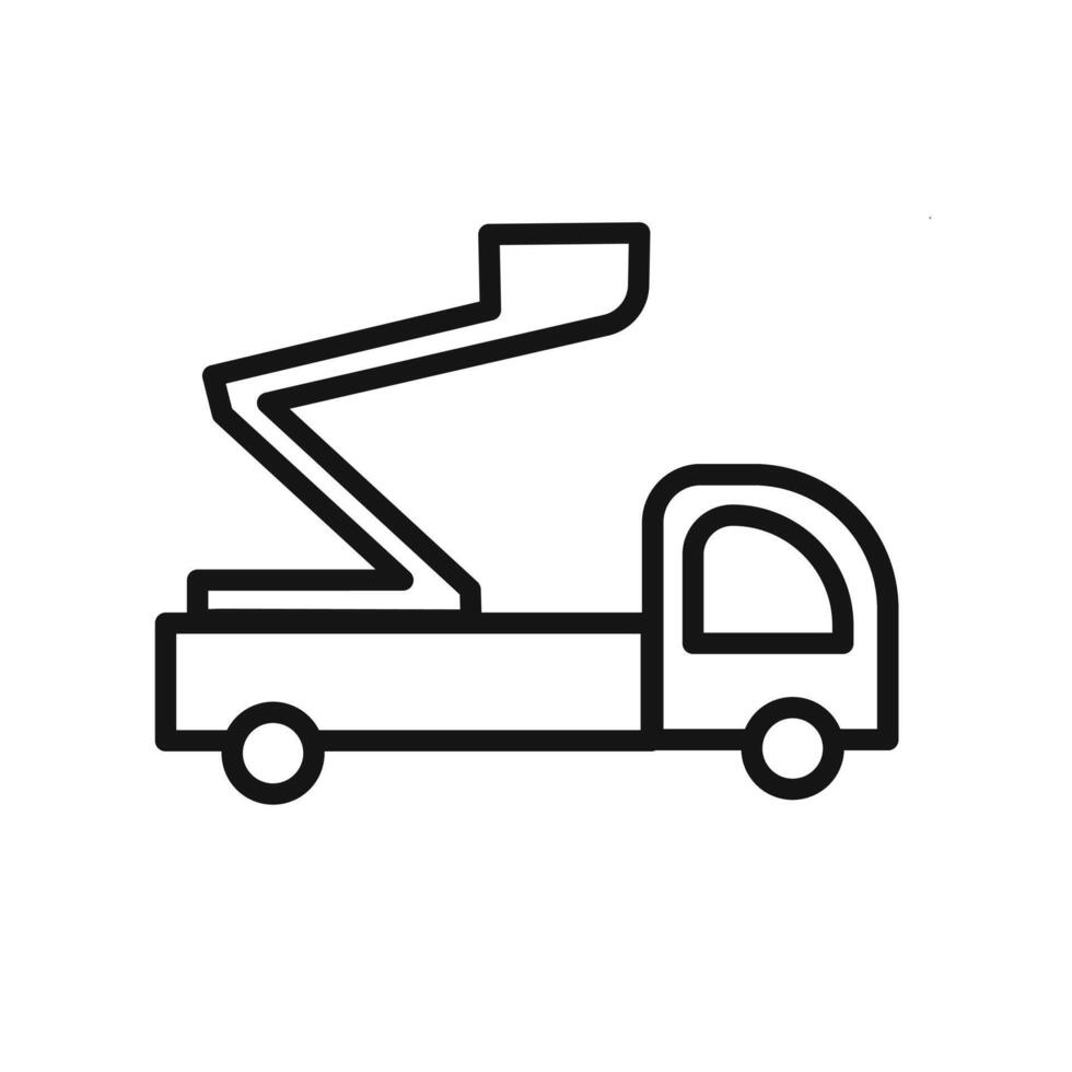 rescue truck basket icon vector