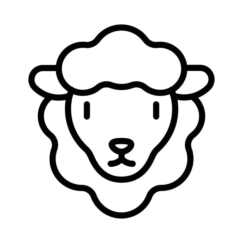 sheep icon design in filled and outlined style vector
