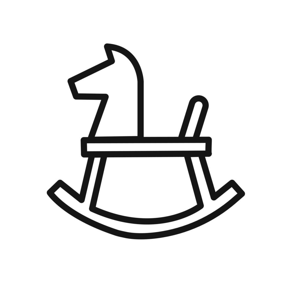 toy horse rocking chair icon vector
