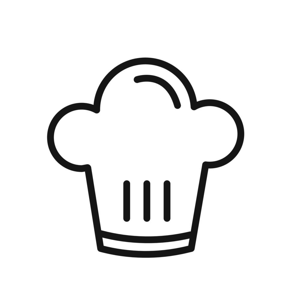 toque icon outline vector