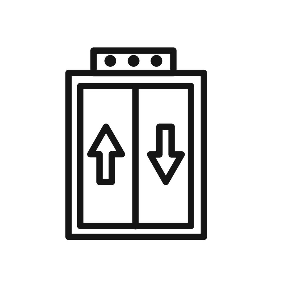 Elevator lift icon linear graphics sign vector