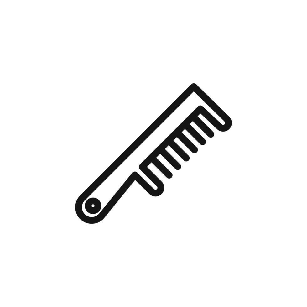 Hair comb icon linear graphics sign vector