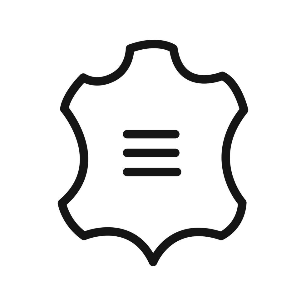 Leather Icon linear graphics sign vector