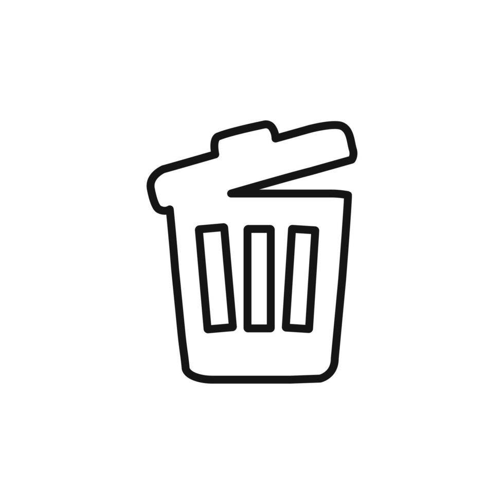 Leftovers Disposal icon linear graphics sign vector
