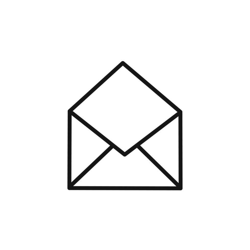 Mail msg icon linear graphics sign vector