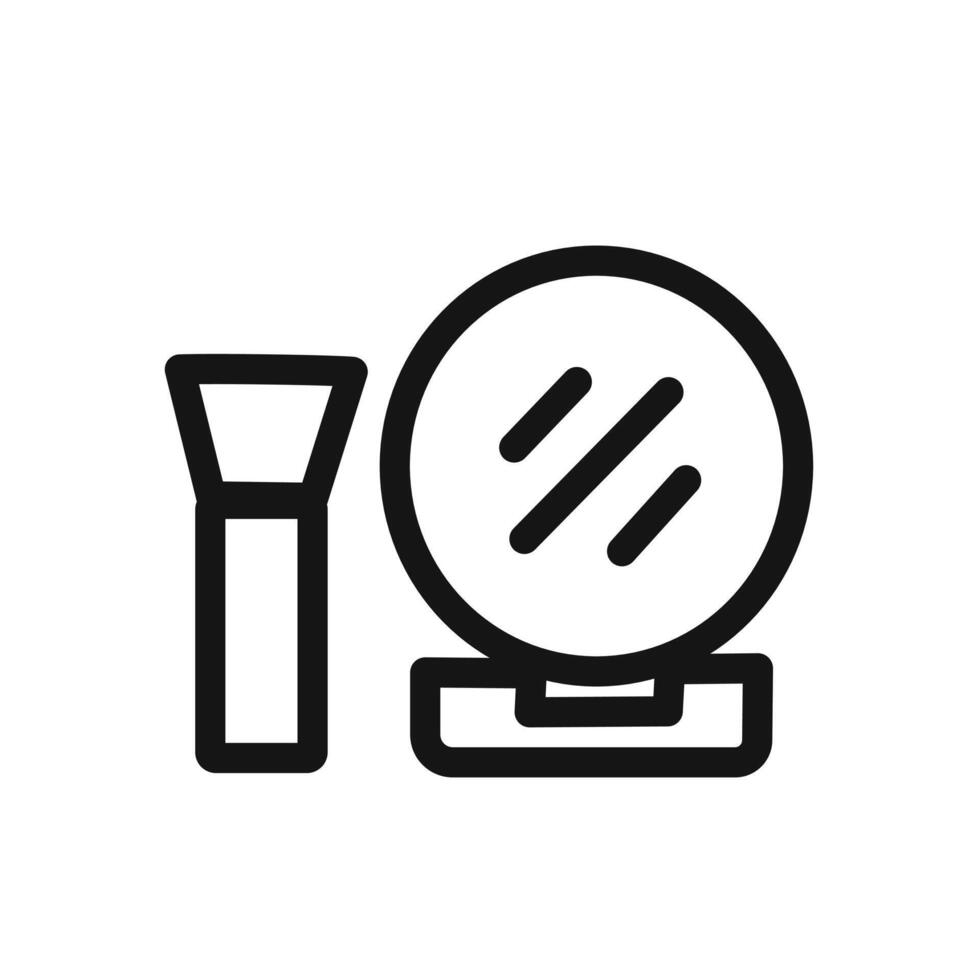 Makeup Icon linear graphics sign vector
