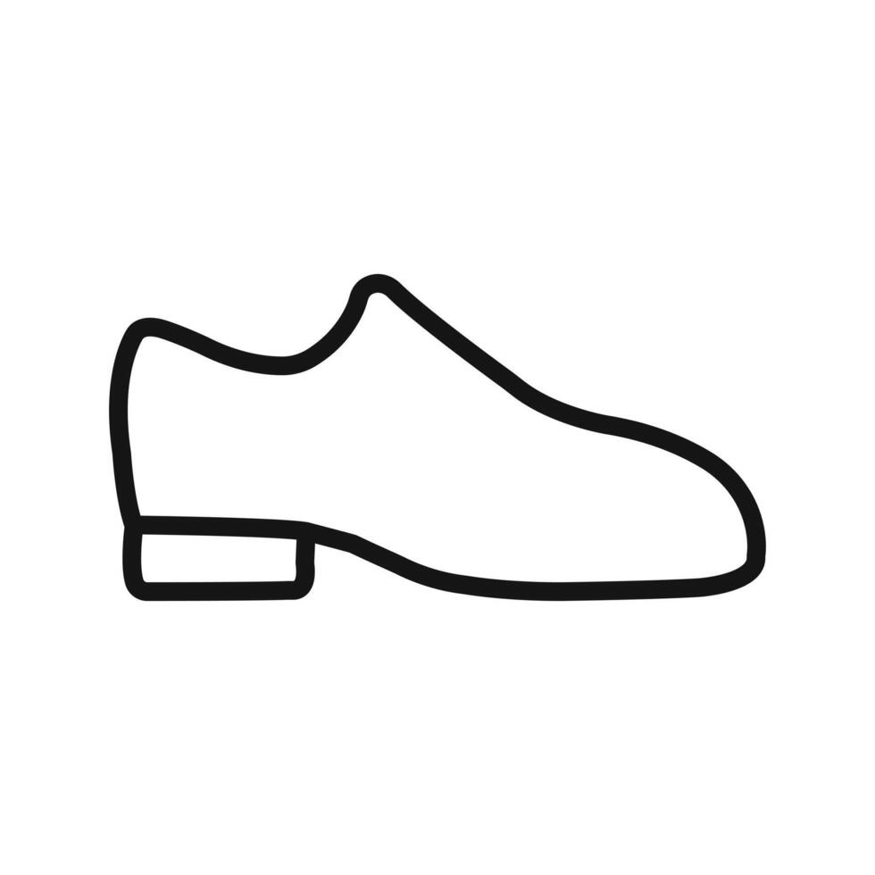 Men Shoes Icon linear graphics sign vector