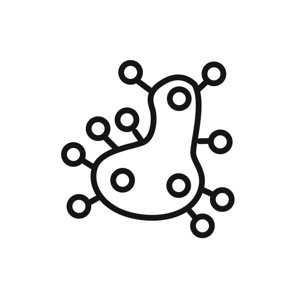 Microbe icon linear graphics sign vector