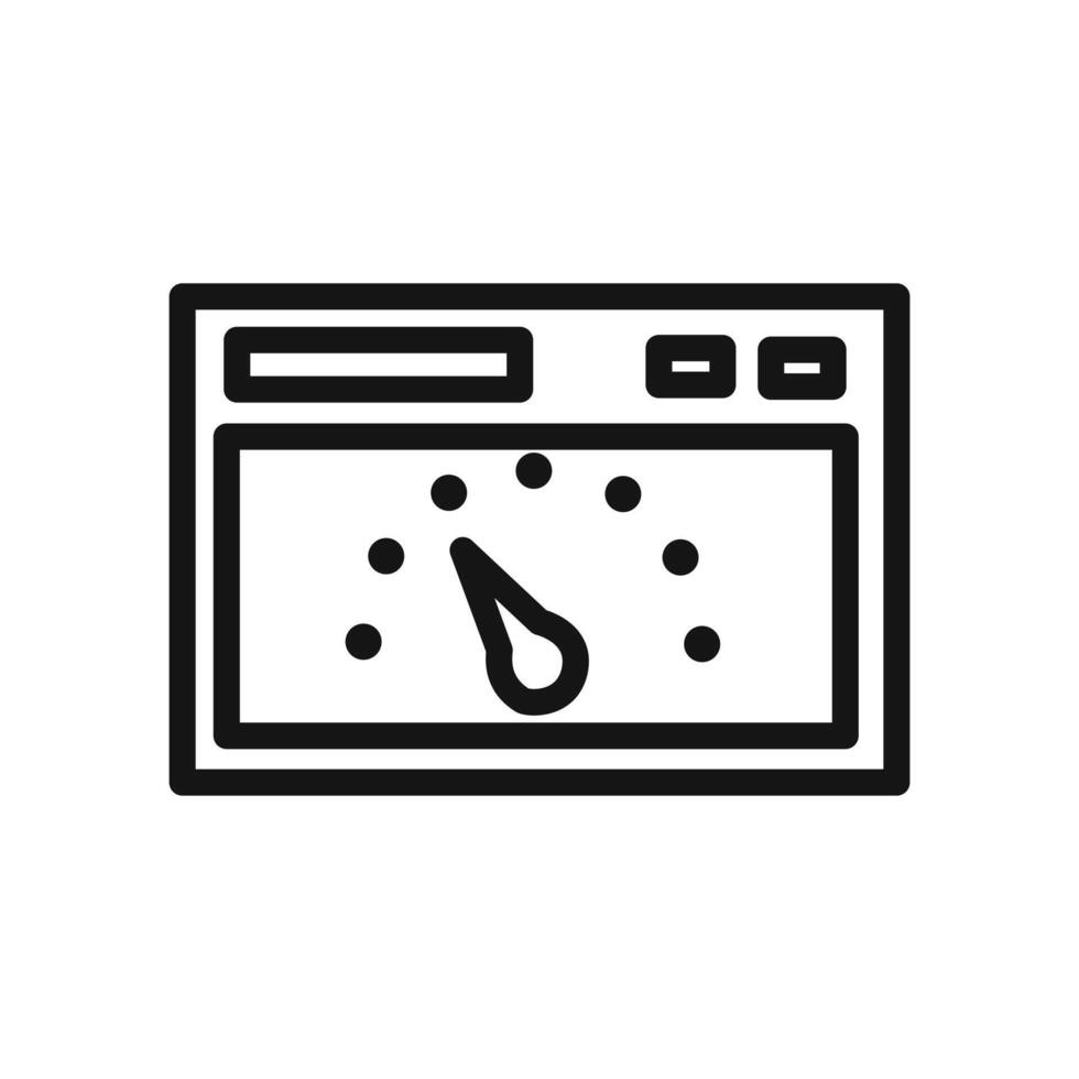 Page speed icon linear graphics sign vector