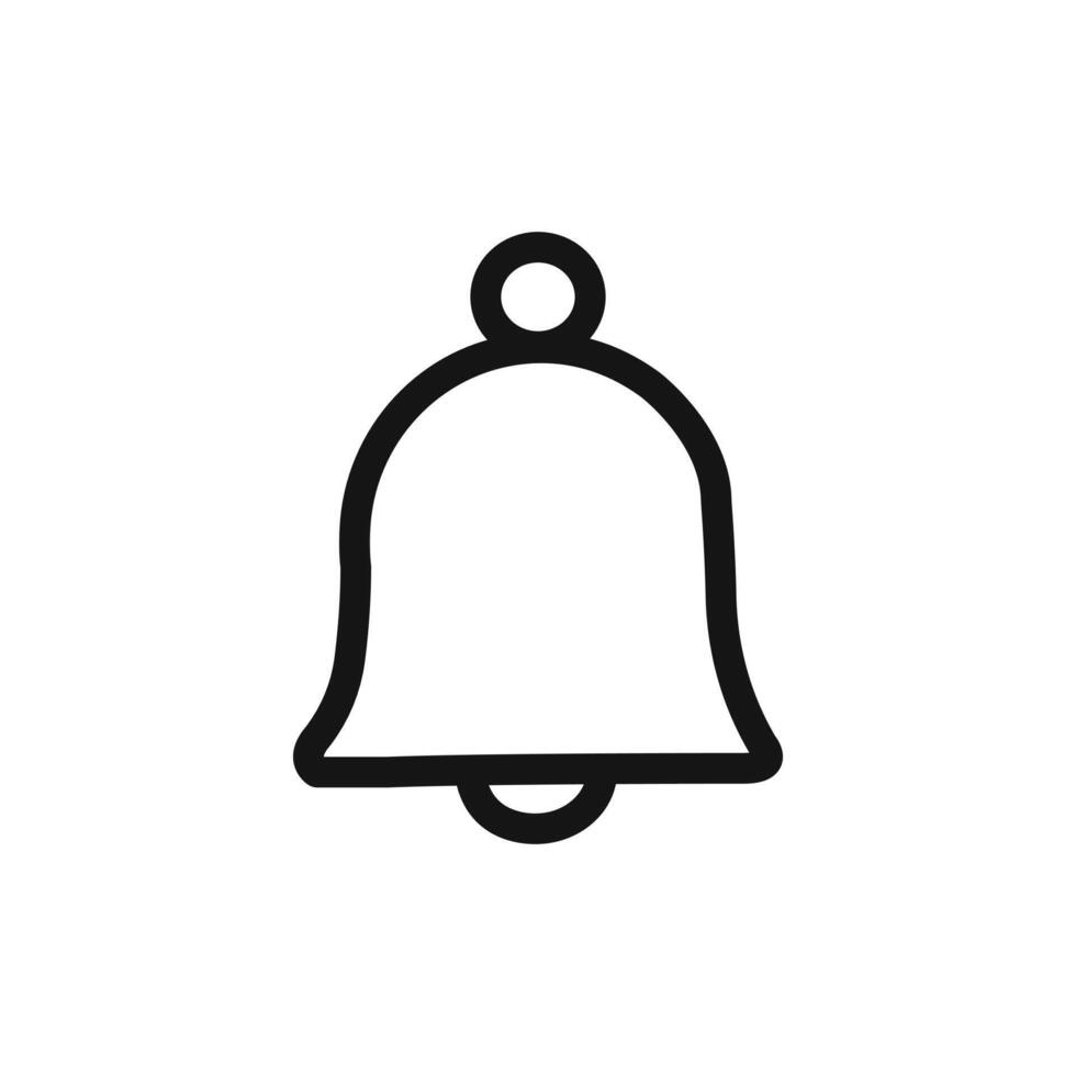 Notification icon linear graphics sign vector