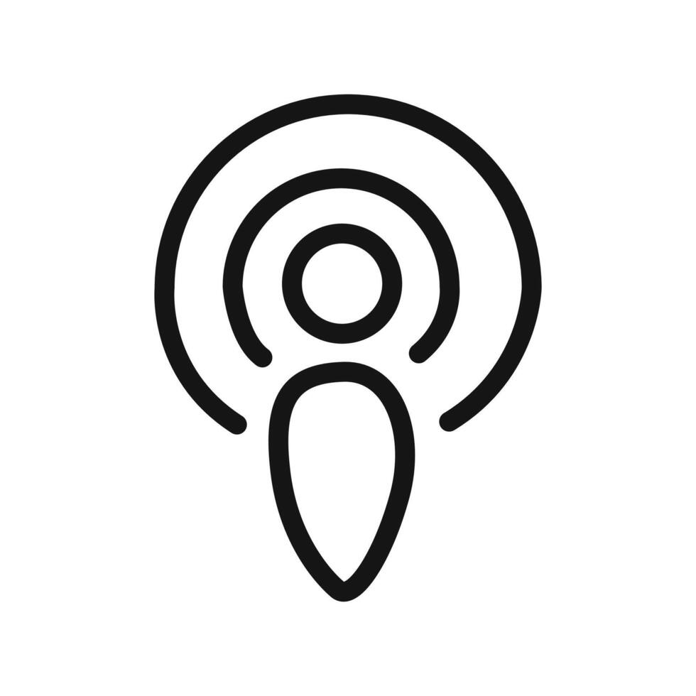 Podcast Icon linear graphics sign vector