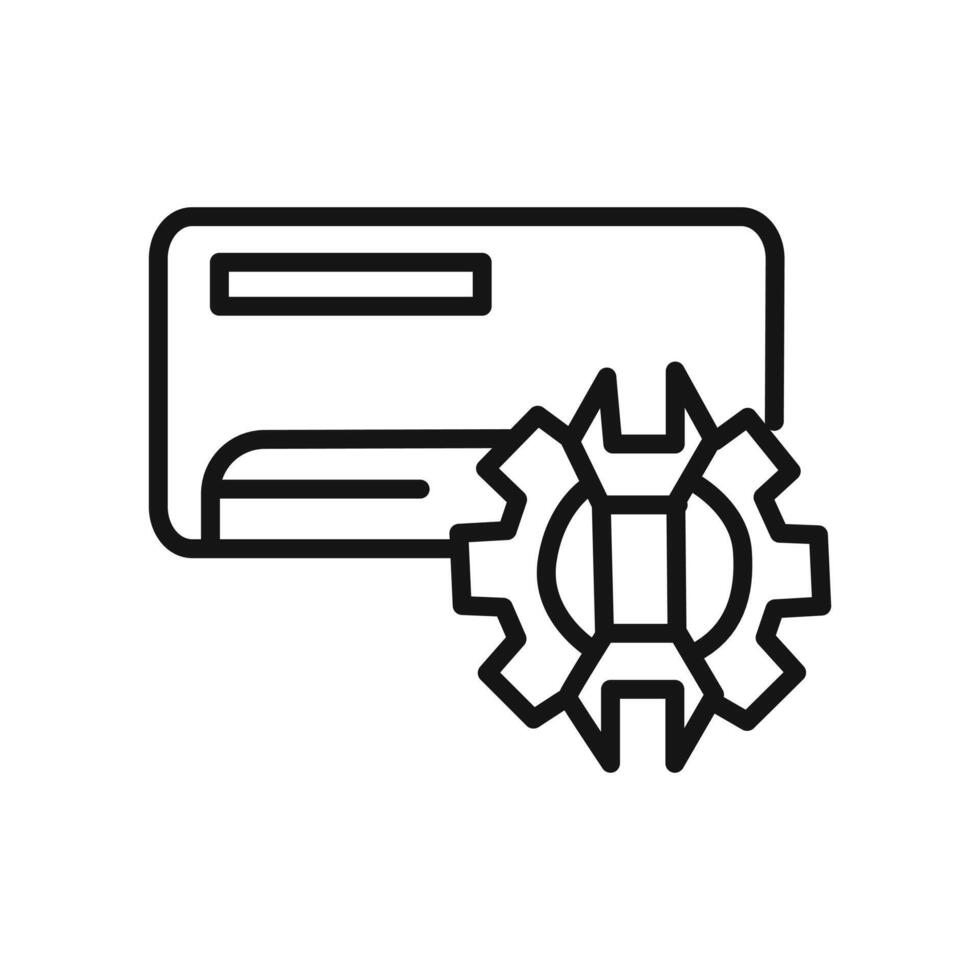 Repair air conditioner icon linear graphics sign vector