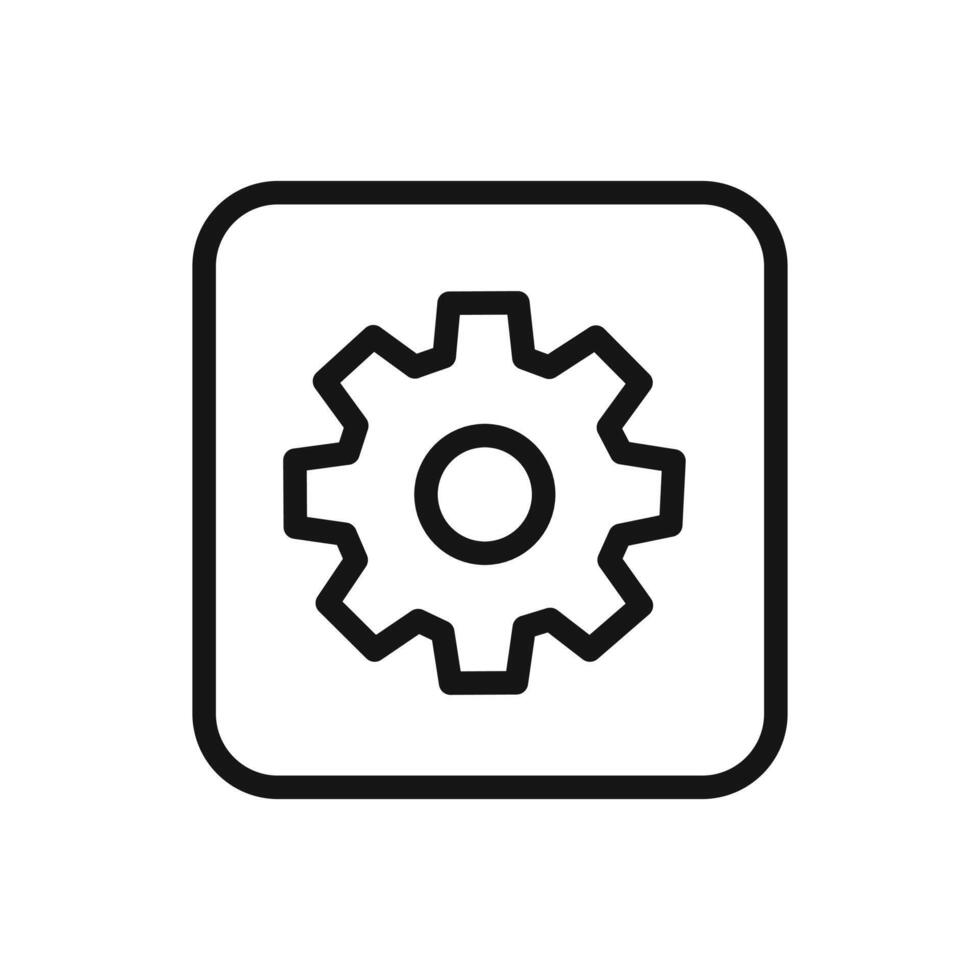 Setup icon linear graphics sign vector
