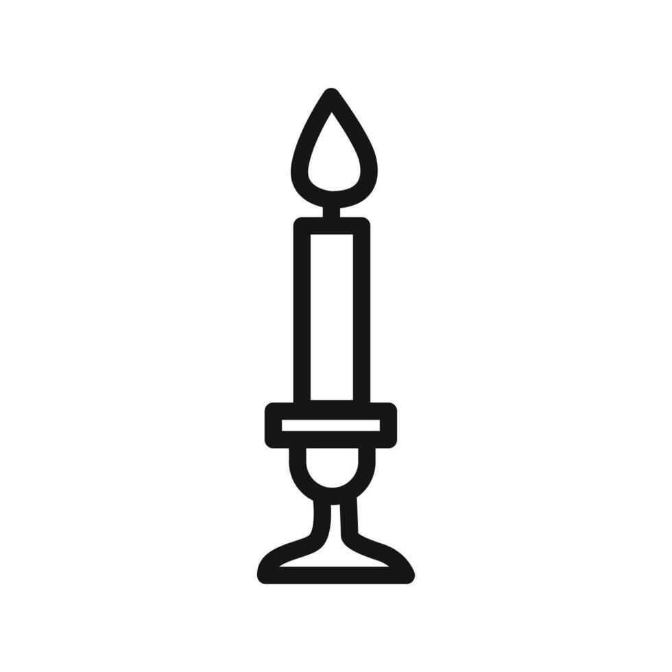 Shabbat candles icon linear graphics sign vector