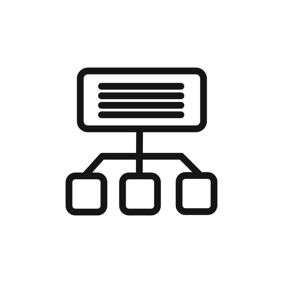 Sitemaps icon linear graphics sign vector