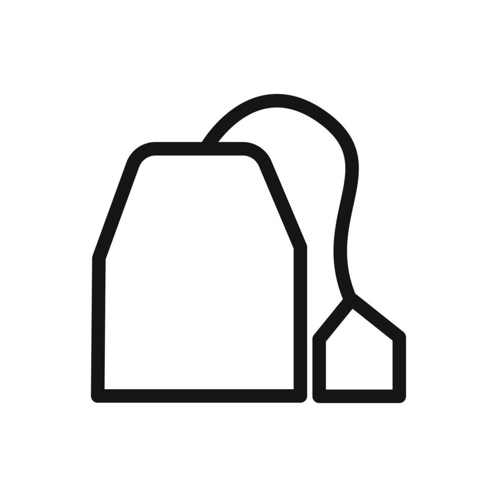 Tea bag icon linear graphics sign vector