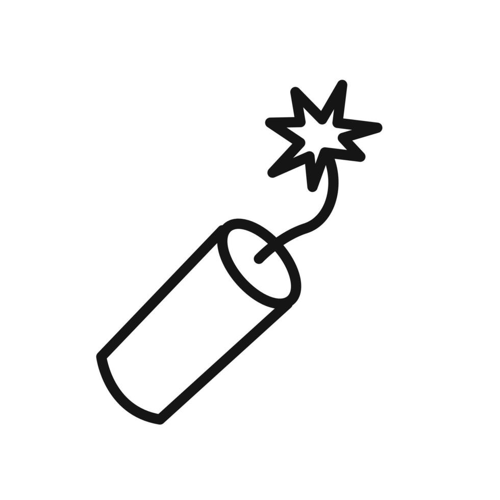 TNT dynamite Icon linear graphics sign vector