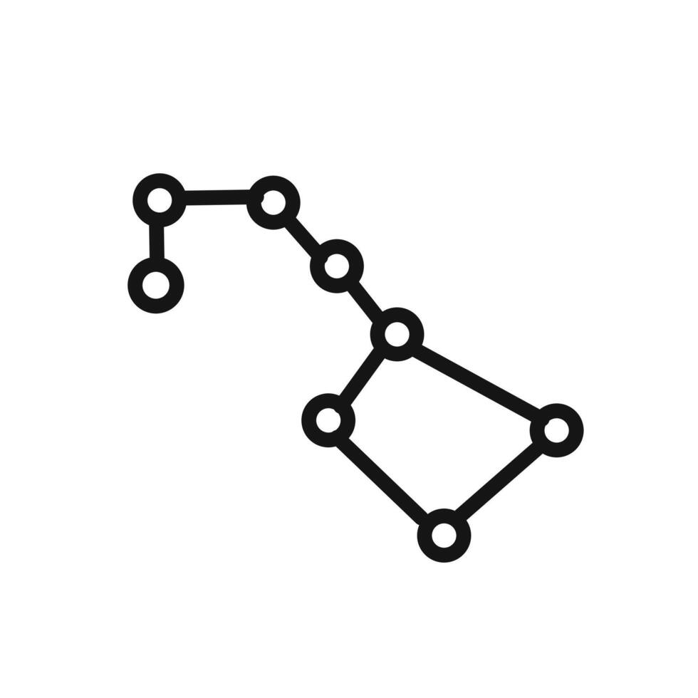 Ursa major Icon linear graphics sign vector