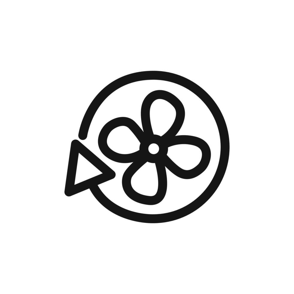 Ventilation icon linear graphics sign vector