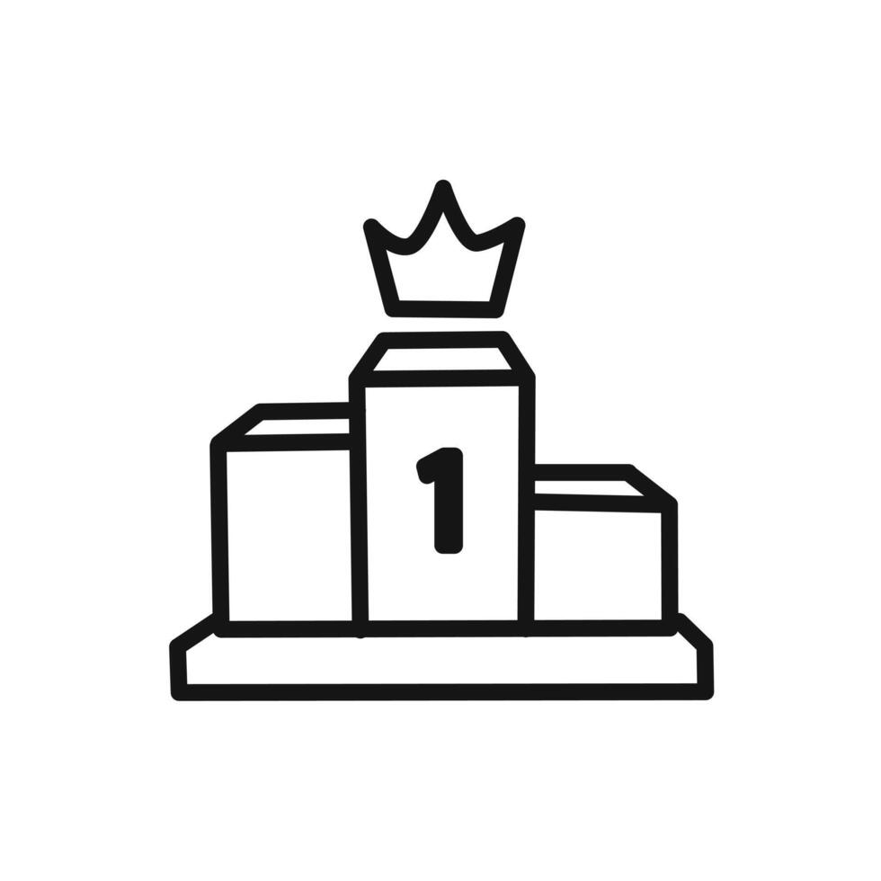 Winner podim Icon linear graphics sign vector