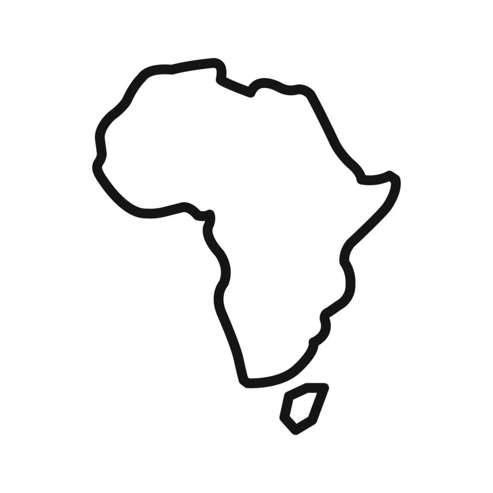 africa map icon linear graphics sign vector