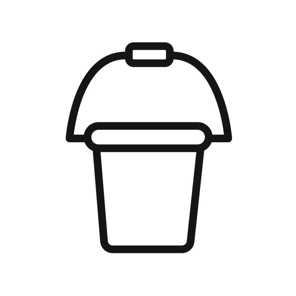 bucket icon linear graphics sign vector