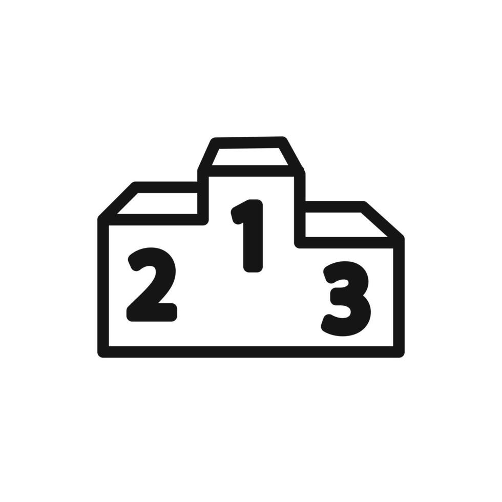 champion podium icon linear graphics sign vector