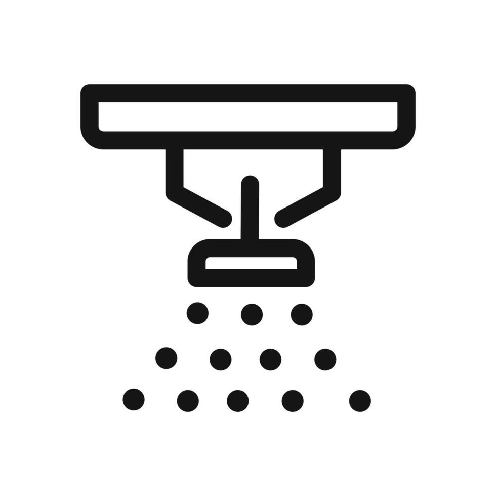 fire sprinkler icon linear graphics sign vector