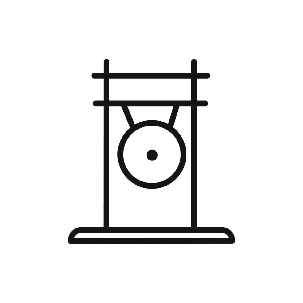 gong icon linear graphics sign vector