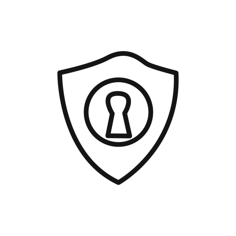 key hole icon linear graphics sign vector