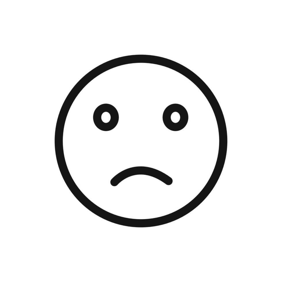 sad icon linear graphics sign vector