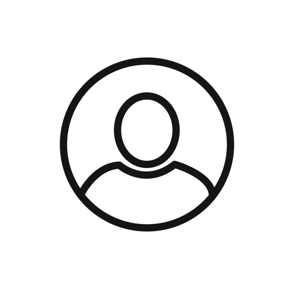 profile photo icon linear graphics sign vector