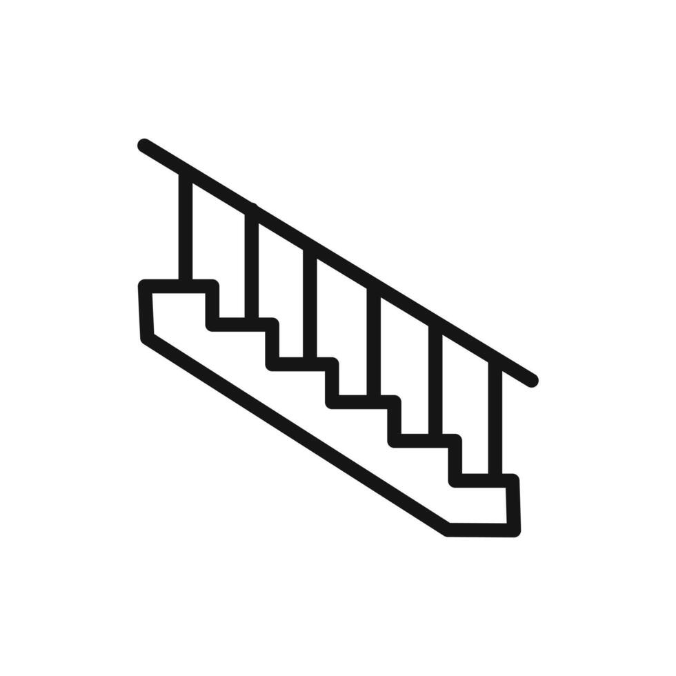 stairs icon linear graphics sign vector
