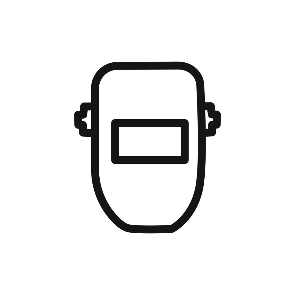 welding shield cover icon linear graphics sign vector