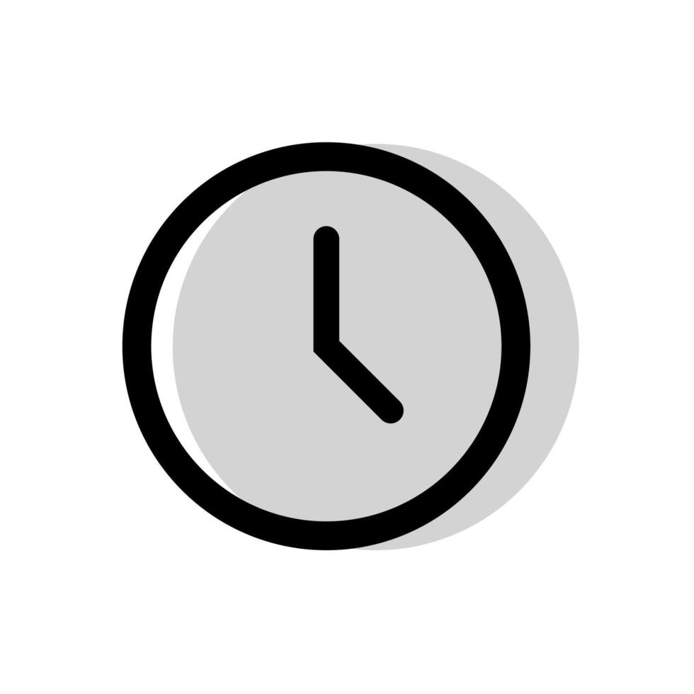 Clock sign on white background vector