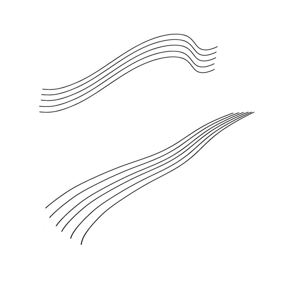 Black lines drawn by hand in . Abstraction, wavy lines. illustration. Suitable for printing on fabric and paper, design, creativity vector