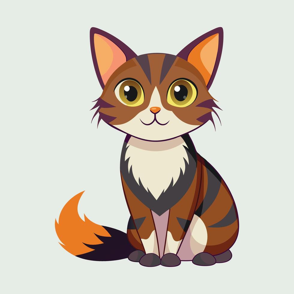 Portrait of a surprised cat Scottish Straight vector
