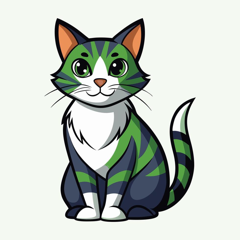 Portrait of a surprised cat Scottish Straight vector