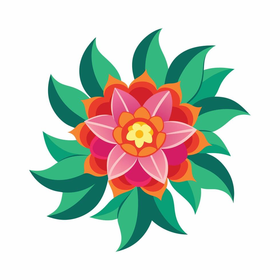Abstract spring flower for card decor illustration vector