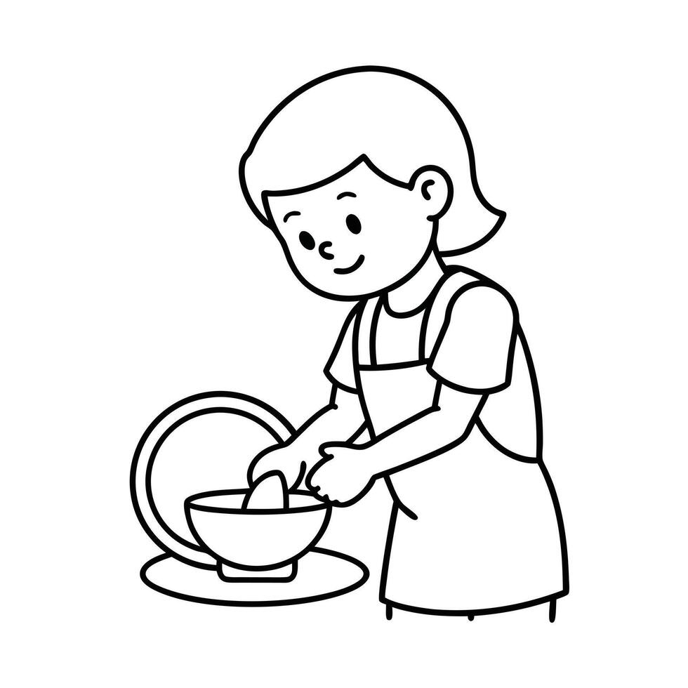 Acts of care coloring pages vector