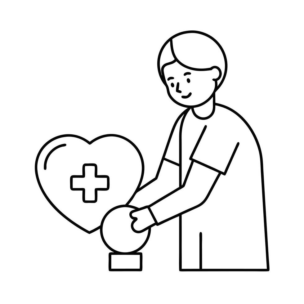 Acts of care coloring pages vector