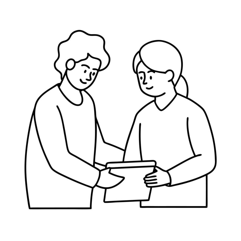 Acts of care coloring pages vector