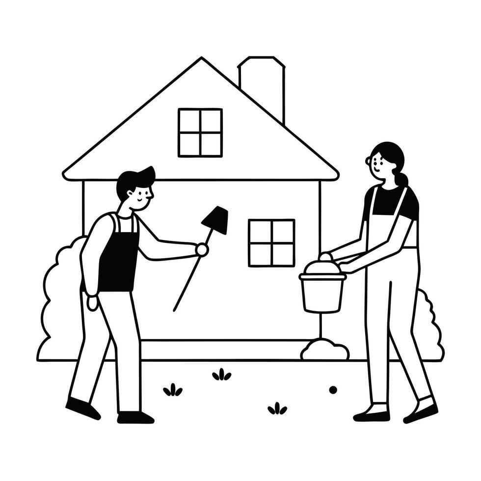 Acts of care coloring pages vector